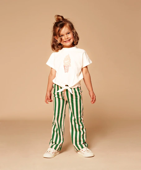 Stains & Stories Broek Wide Leg Gestreept