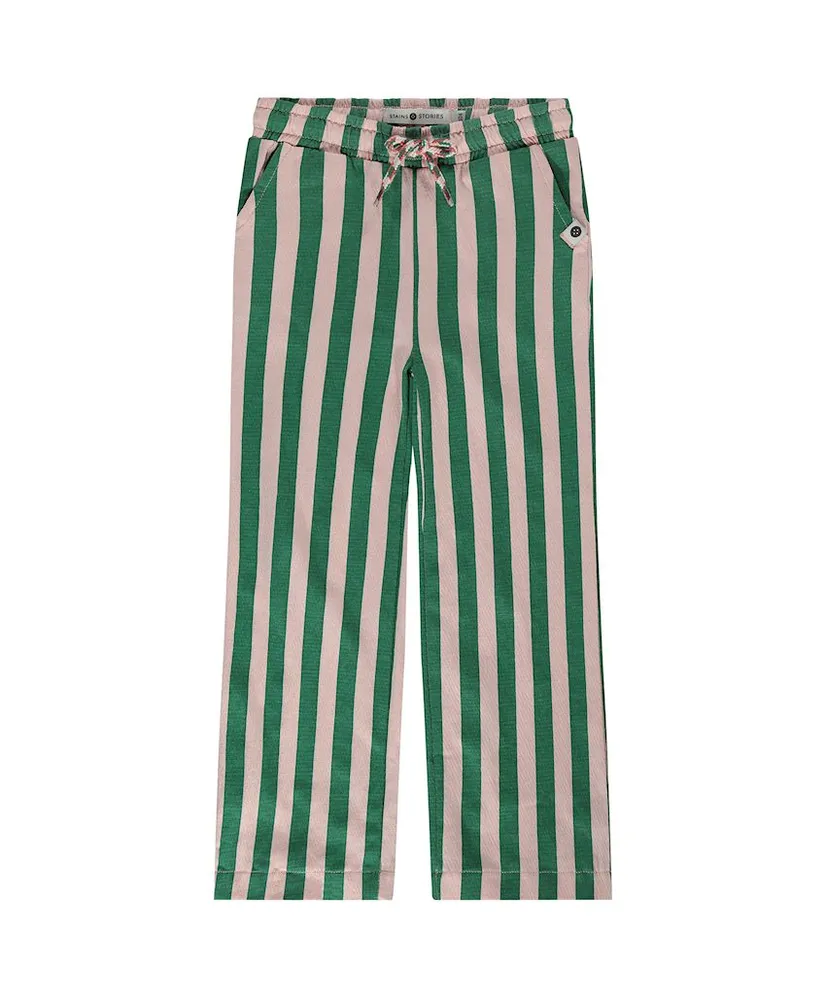 Stains & Stories Broek Wide Leg Gestreept