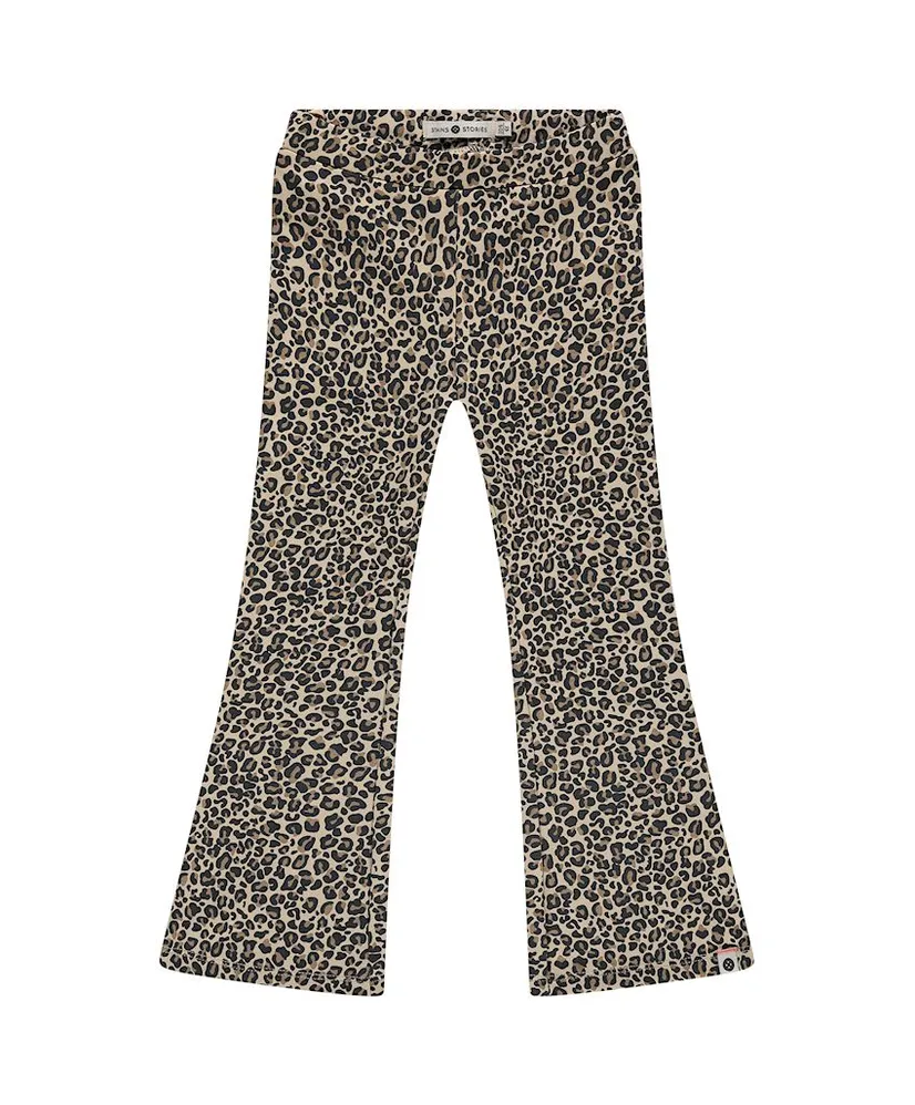 Stains & Stories Flared Broek Leopard