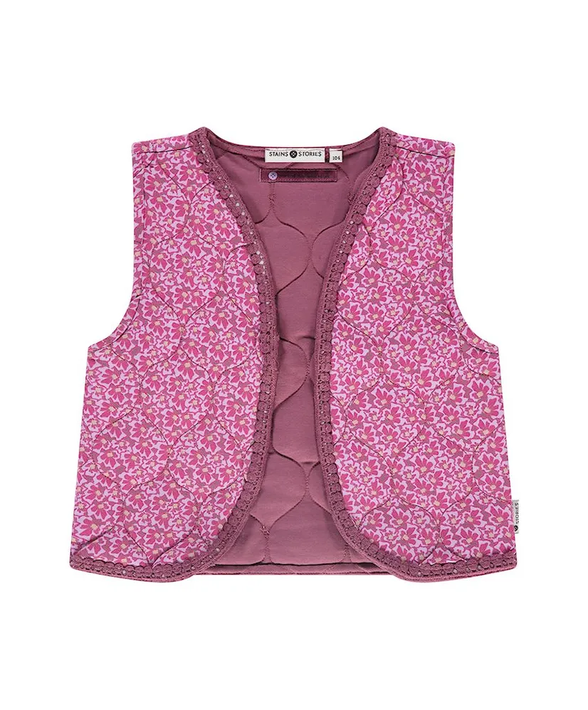 Stains & Stories Gilet Bloemenprint