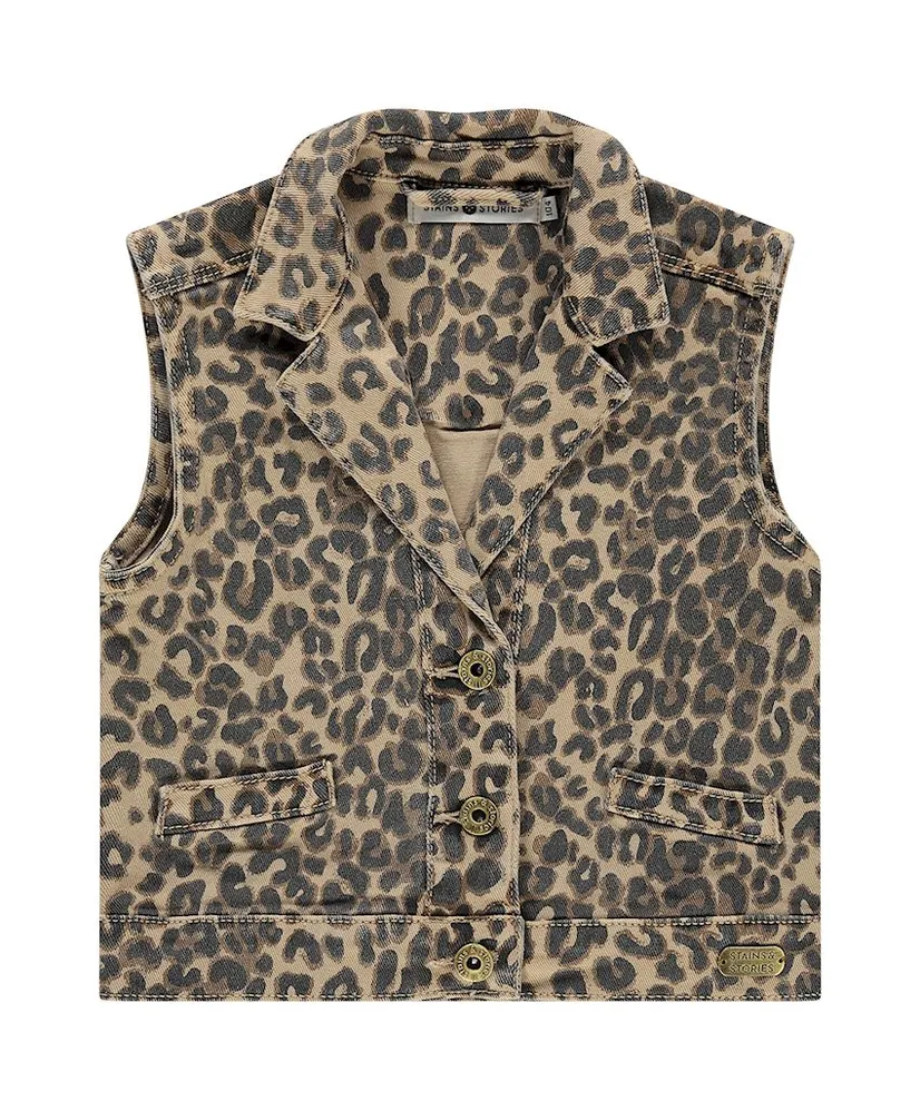 Stains & Stories Gilet Leopard