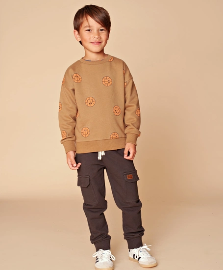Stains & Stories Joggingbroek Cargo Effen