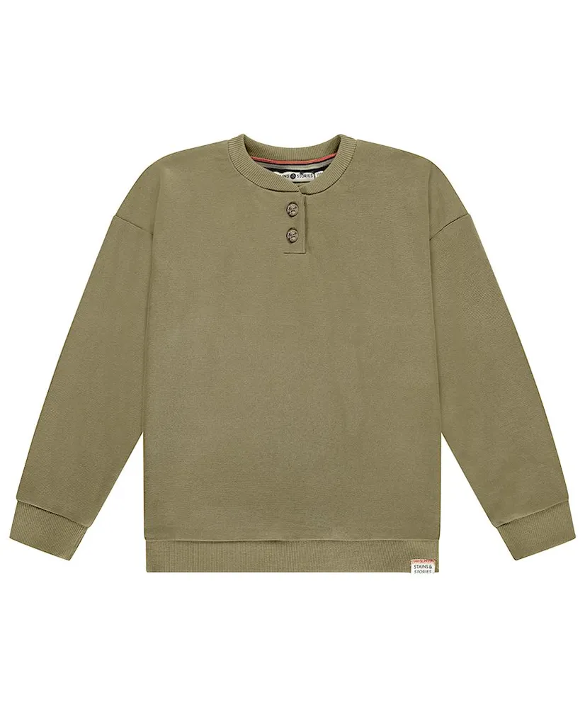Stains & Stories Sweatshirt Knopen