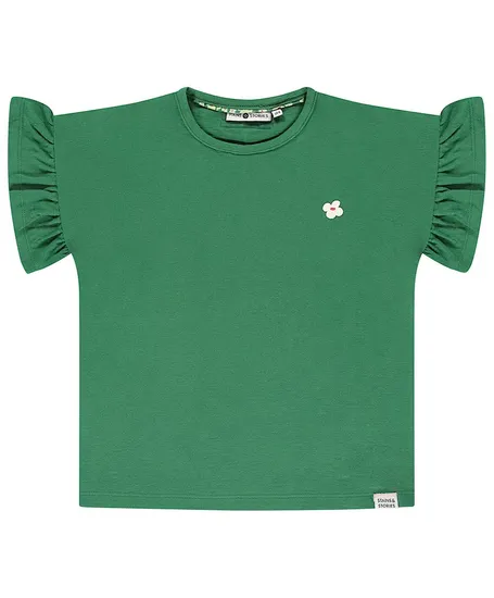 Stains & Stories T-shirt Bloem Ruffle