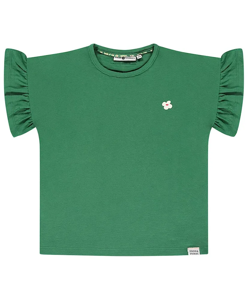 Stains & Stories T-shirt Bloem Ruffle