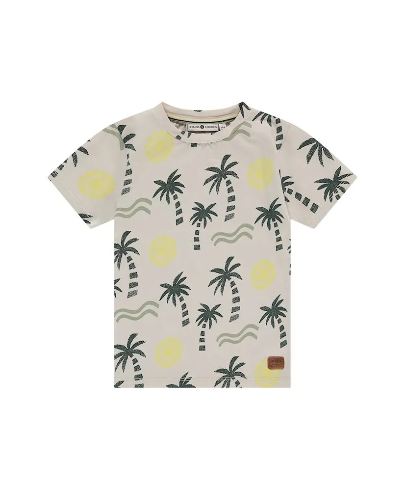 Stains & Stories T-shirt Palm Allover Print