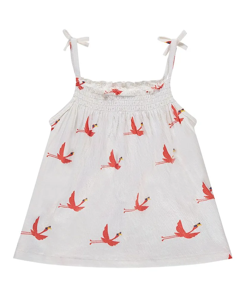 Stains & Stories Top Flamingo Print