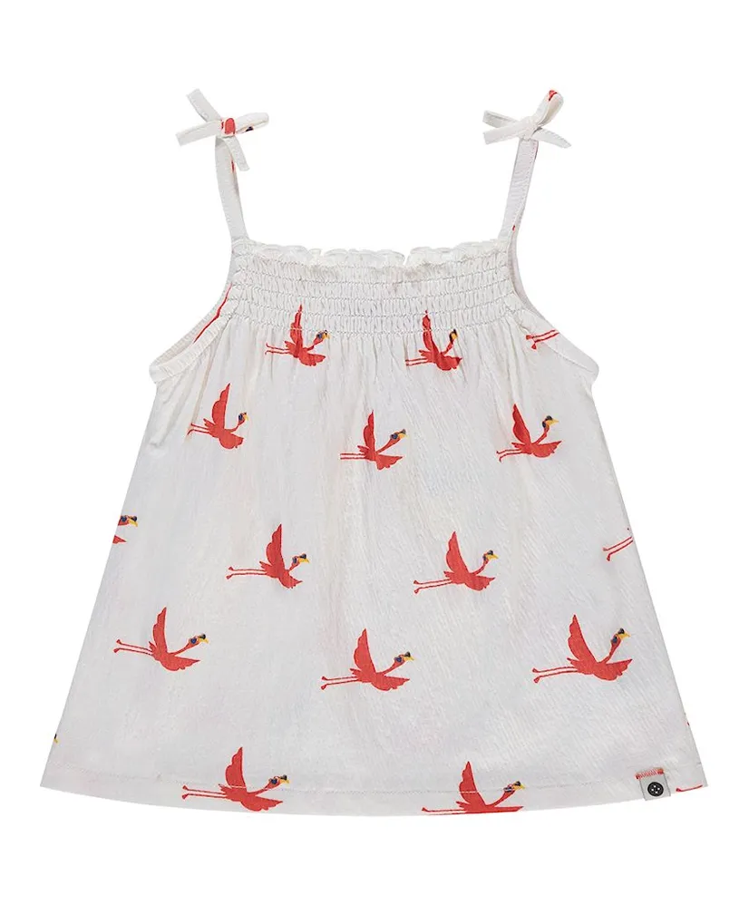 Stains & Stories Top Flamingo Print