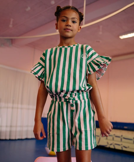 Stains & Stories Top Ruffle Gestreept