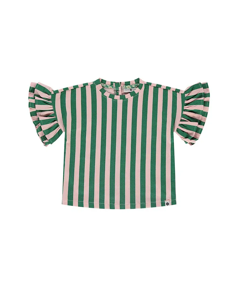 Stains & Stories Top Ruffle Gestreept