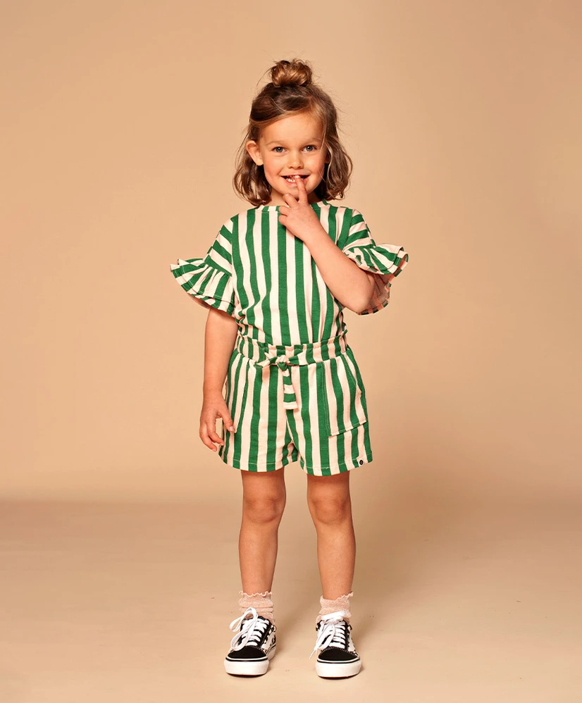 Stains & Stories Top Ruffle Gestreept
