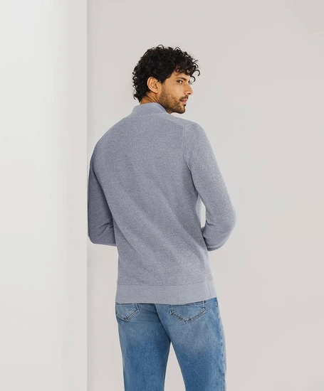 State of Art Half Zip Trui Effen