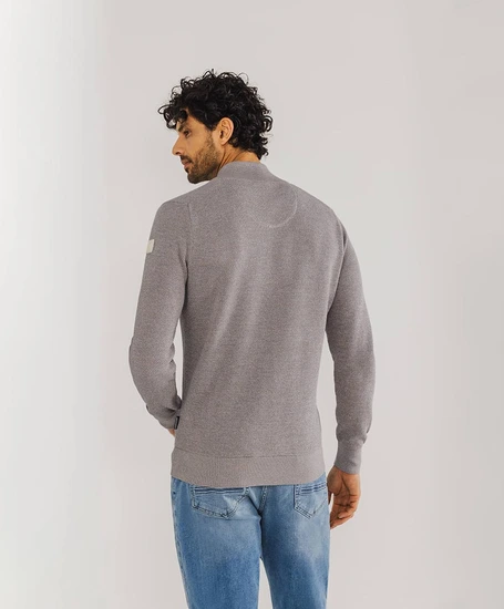 State of Art Half Zip Trui Effen
