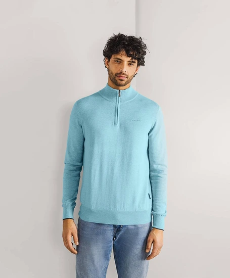 State of Art Half Zip Trui Effen