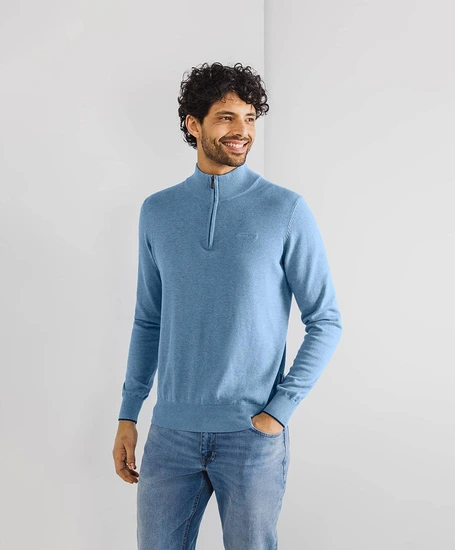 State of Art Half Zip Trui Effen