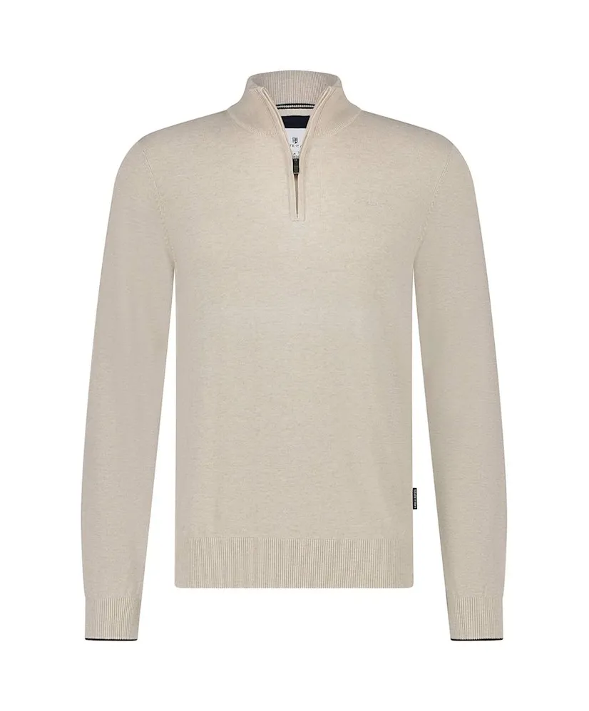 State of Art Half Zip Trui Effen