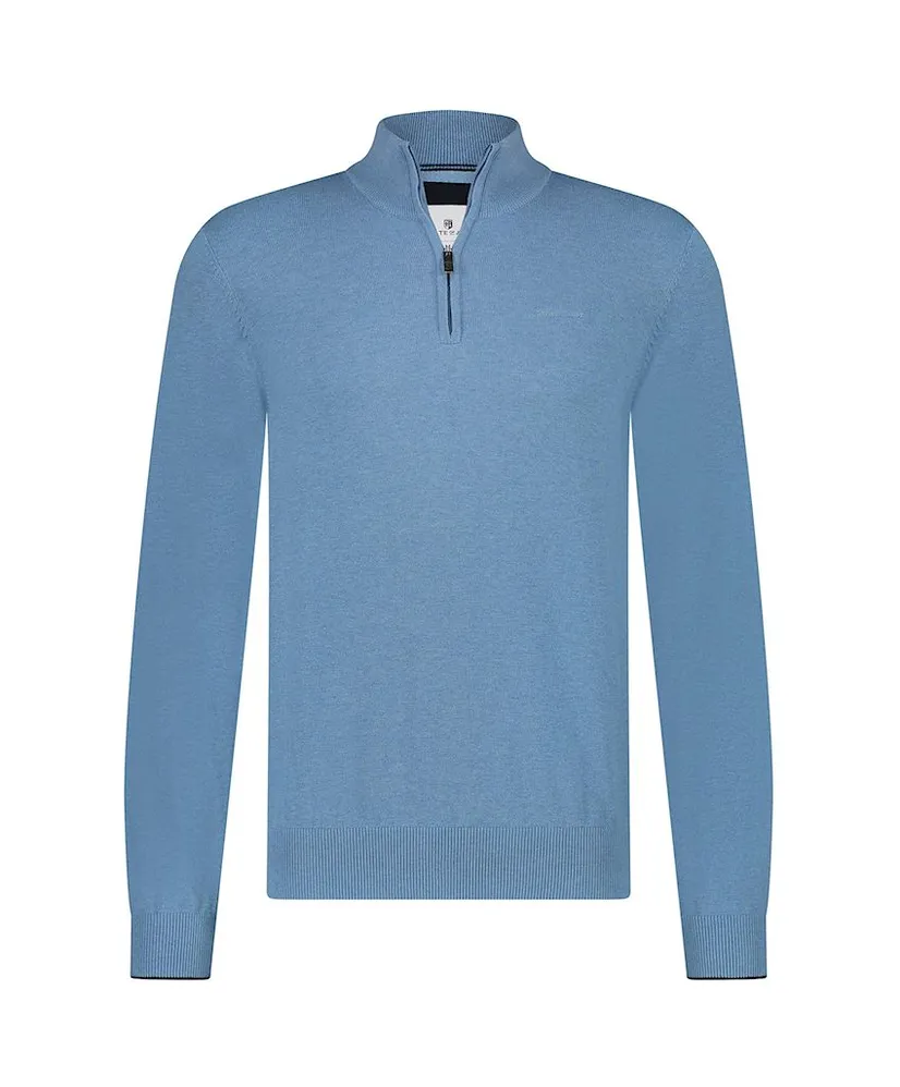 State of Art Half Zip Trui Effen