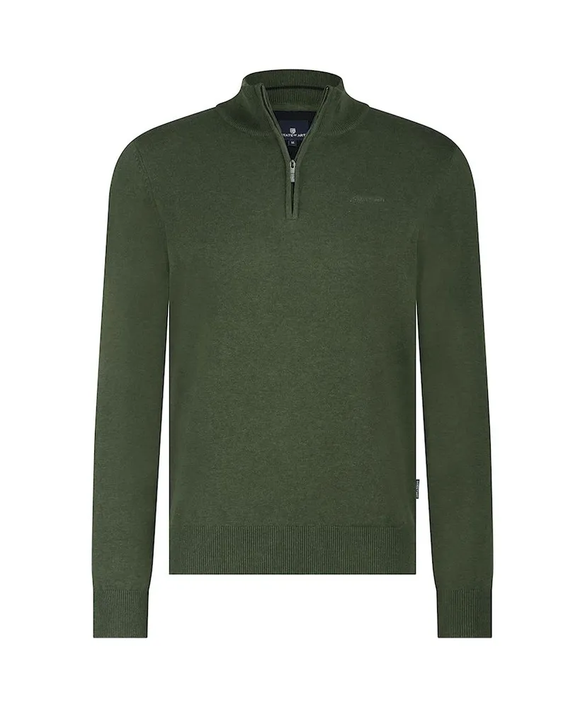 State of Art Half Zip Trui Effen