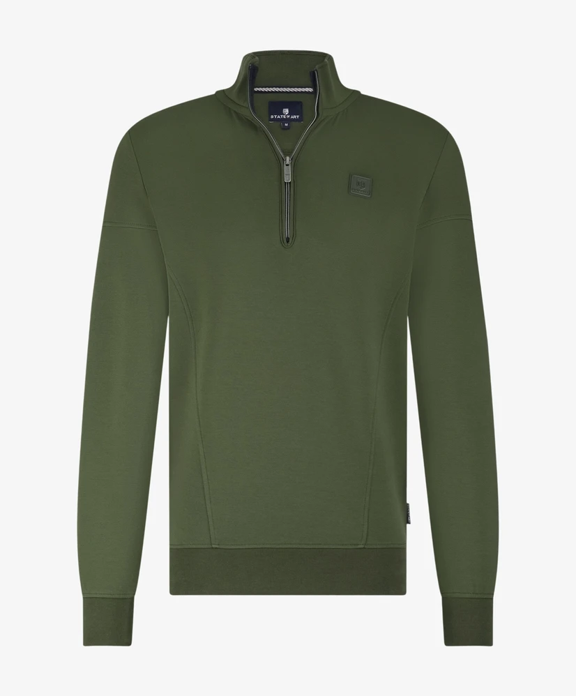 State of Art Half Zip Trui Effen