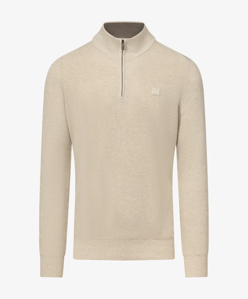 State of Art Half Zip Trui Effen