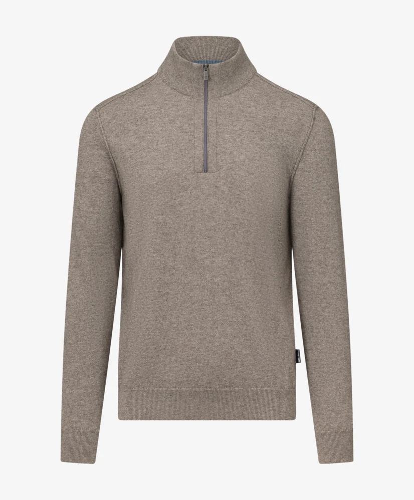 State of Art Half Zip Trui Effen
