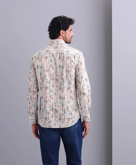 State of Art Overhemd Allover Print Regular Fit