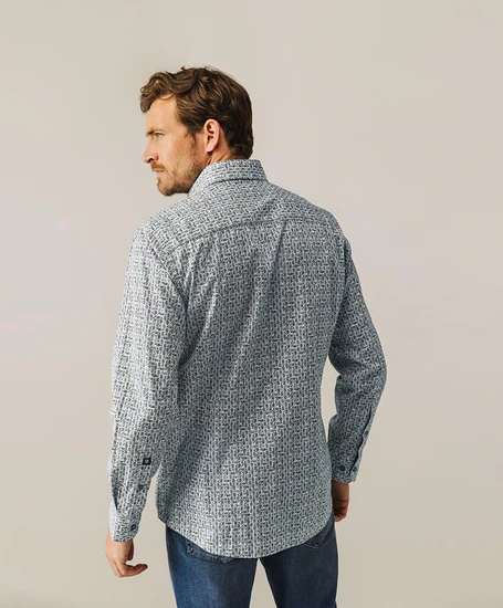 State of Art Overhemd Allover Print Regular Fit