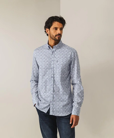 State of Art Overhemd Allover Print Regular Fit