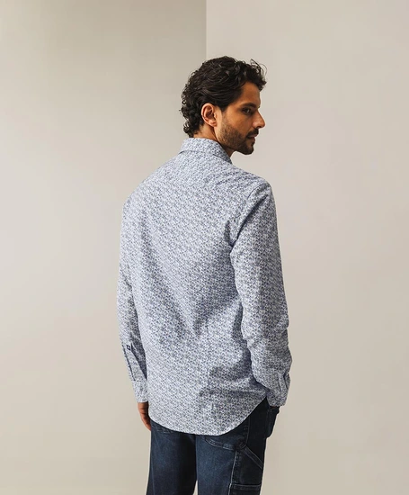 State of Art Overhemd Allover Print Regular Fit