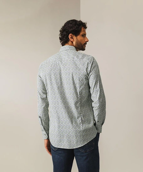 State of Art Overhemd Allover Print Regular Fit