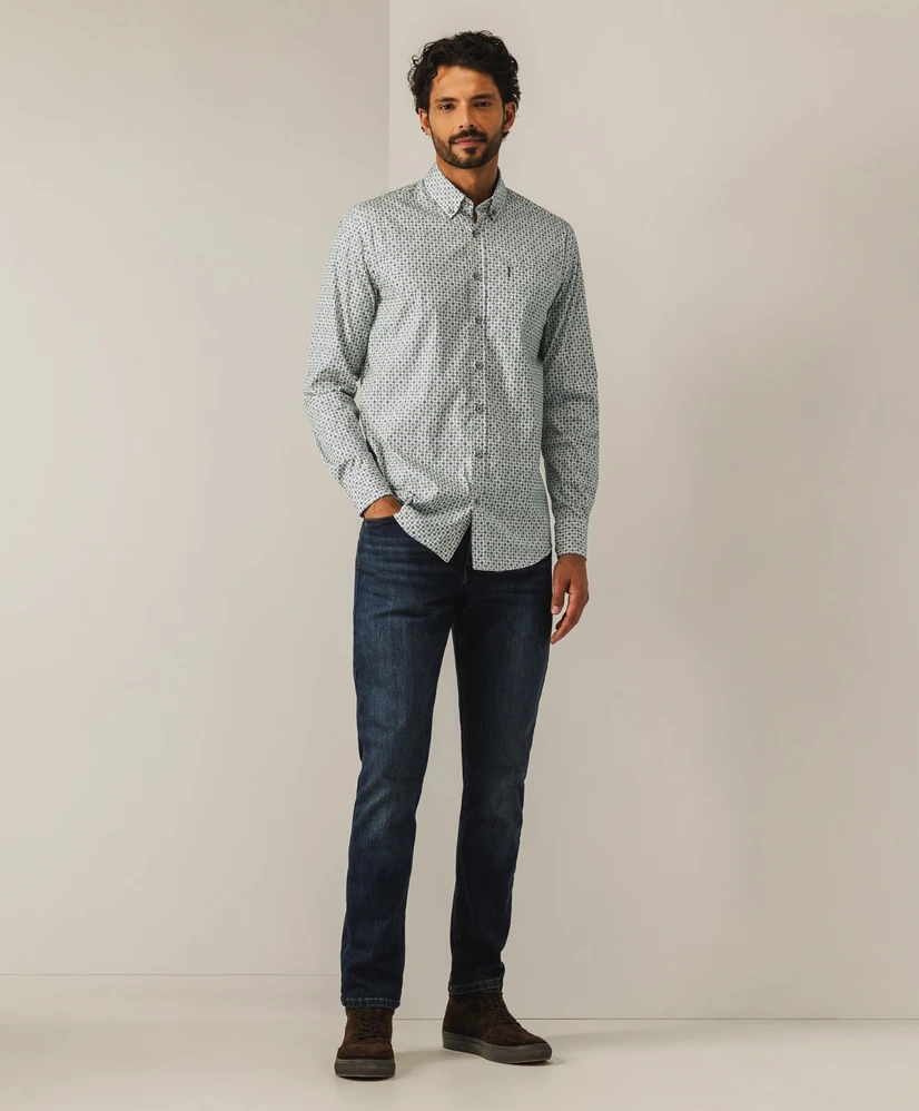 State of Art Overhemd Allover Print Regular Fit