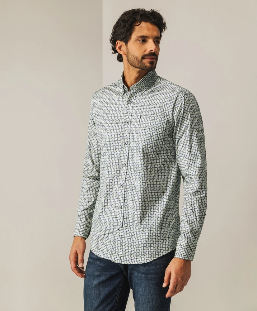 State of Art Overhemd Allover Print Regular Fit