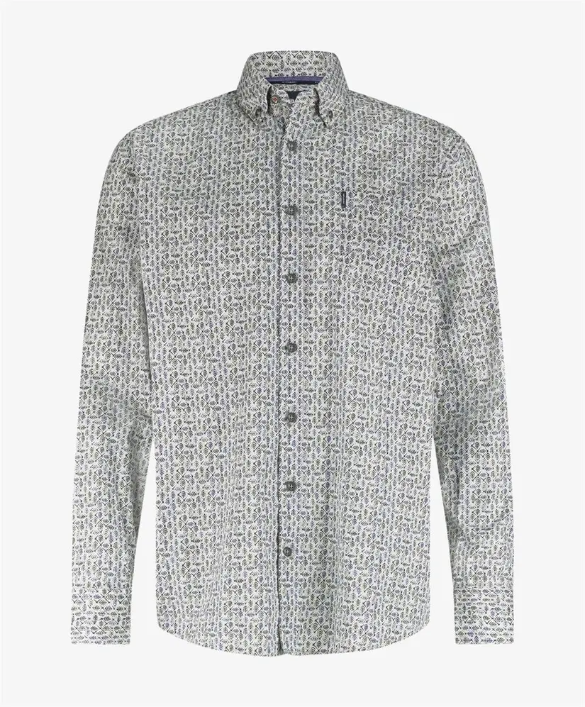 State of Art Overhemd Allover Print Regular Fit