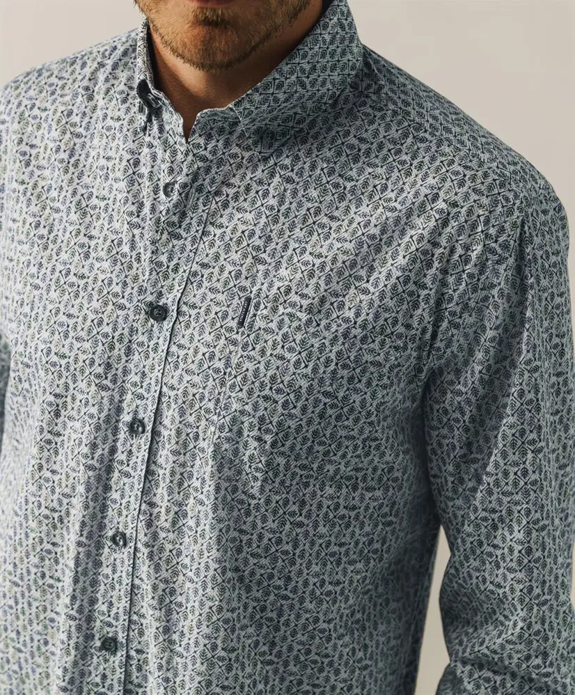 State of Art Overhemd Allover Print Regular Fit