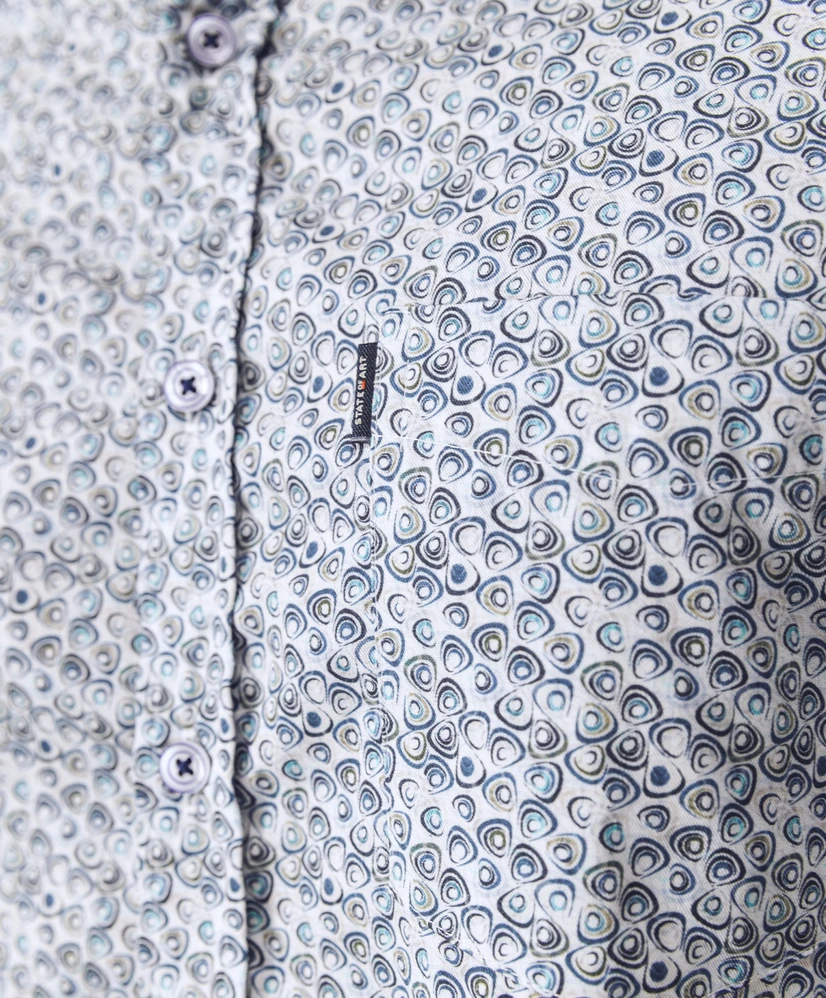 State of Art Overhemd Allover Print Regular Fit