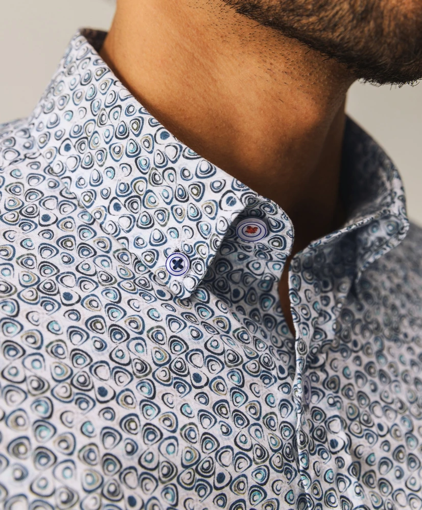 State of Art Overhemd Allover Print Regular Fit