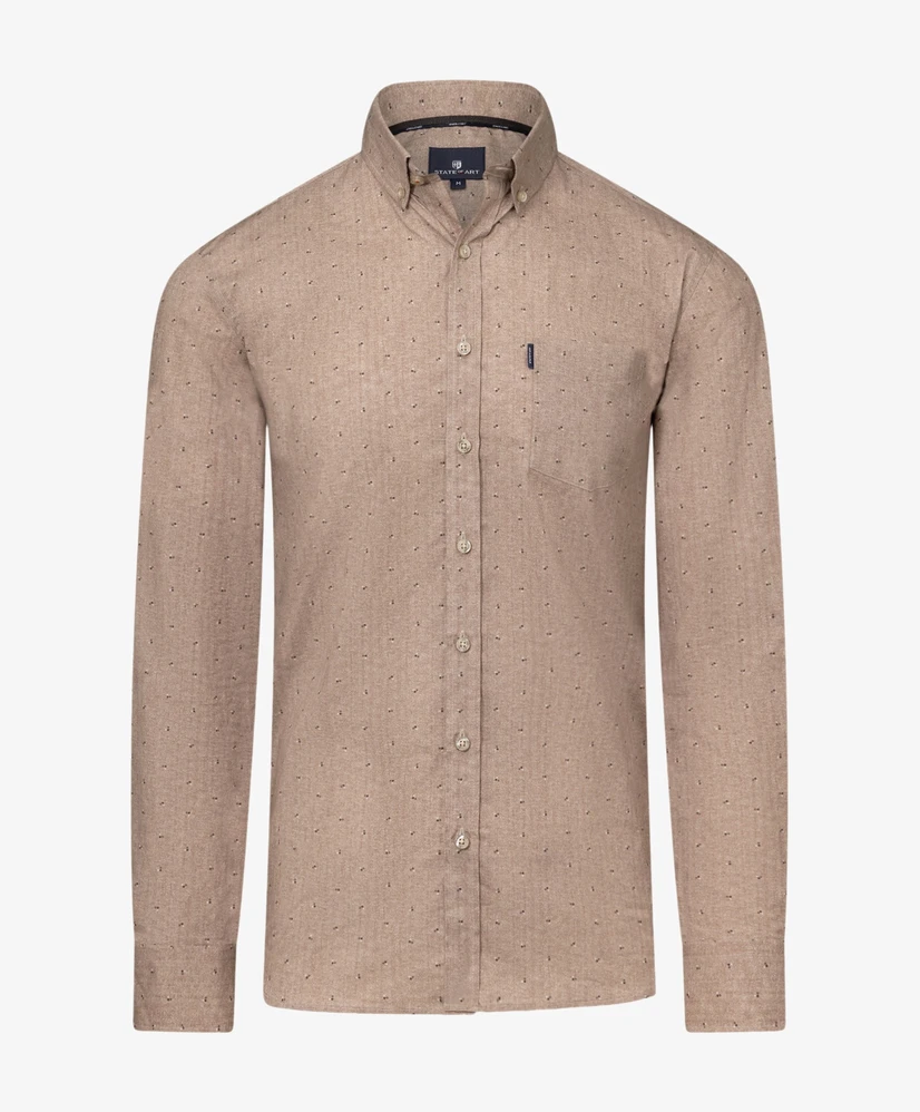 State of Art Overhemd Allover Print Regular Fit