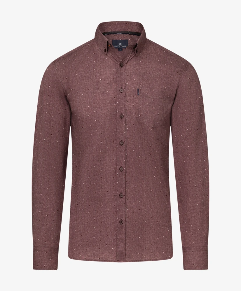 State of Art Overhemd Allover Print Regular Fit