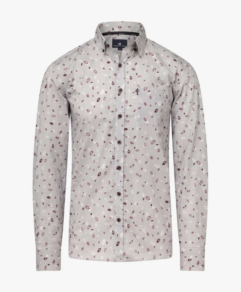 State of Art Overhemd Allover Print Regular Fit