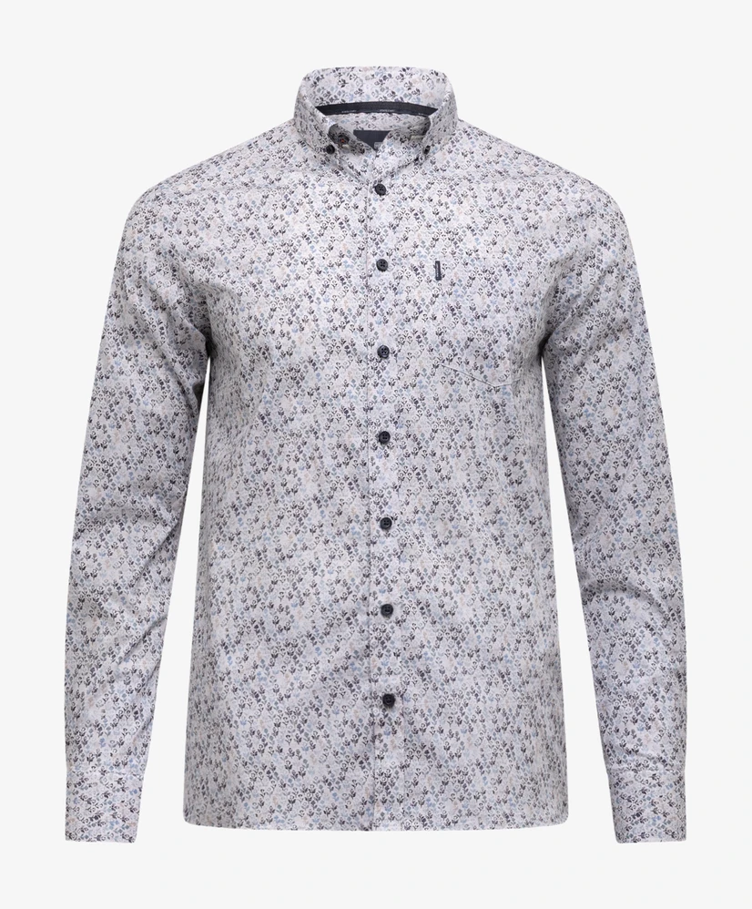 State of Art Overhemd Allover Print Regular Fit