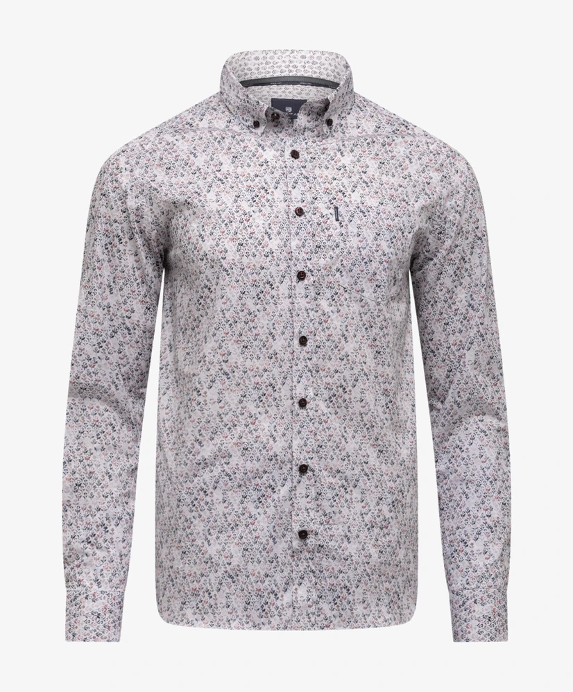 State of Art Overhemd Allover Print Regular Fit