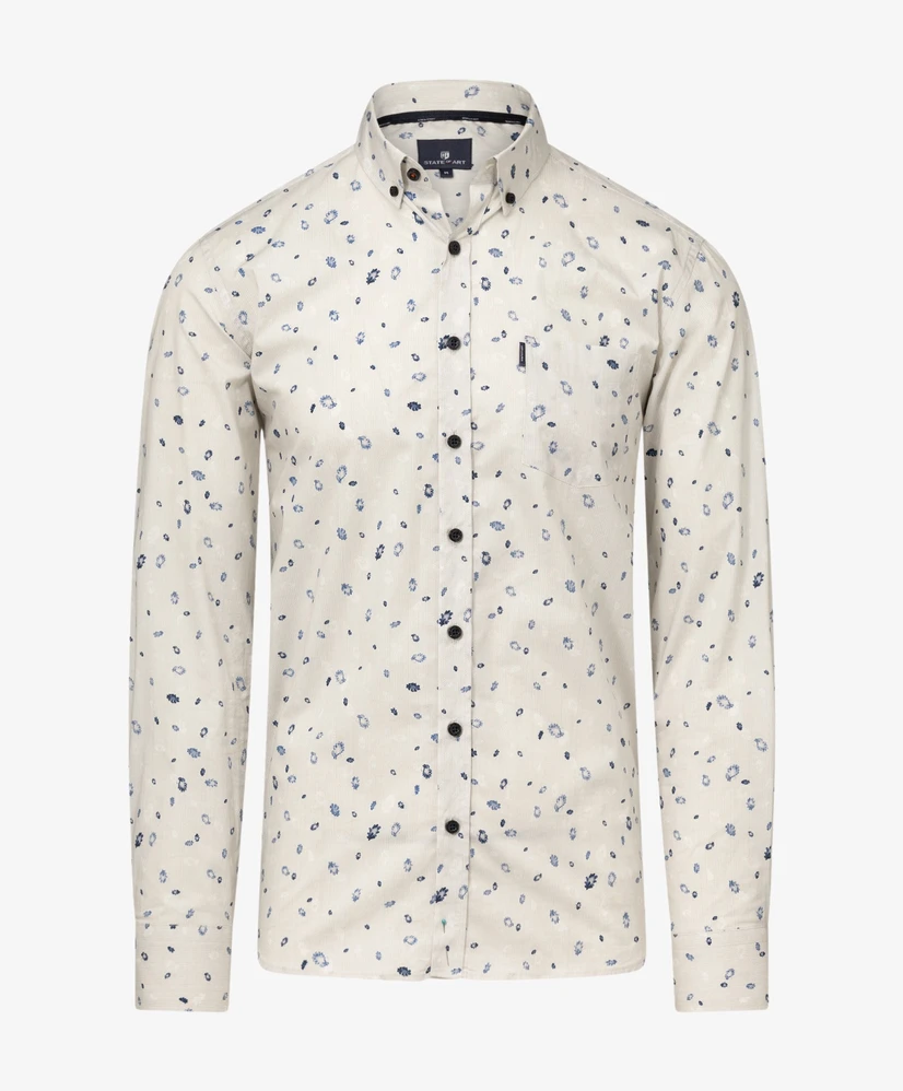 State of Art Overhemd Allover Print Regular Fit
