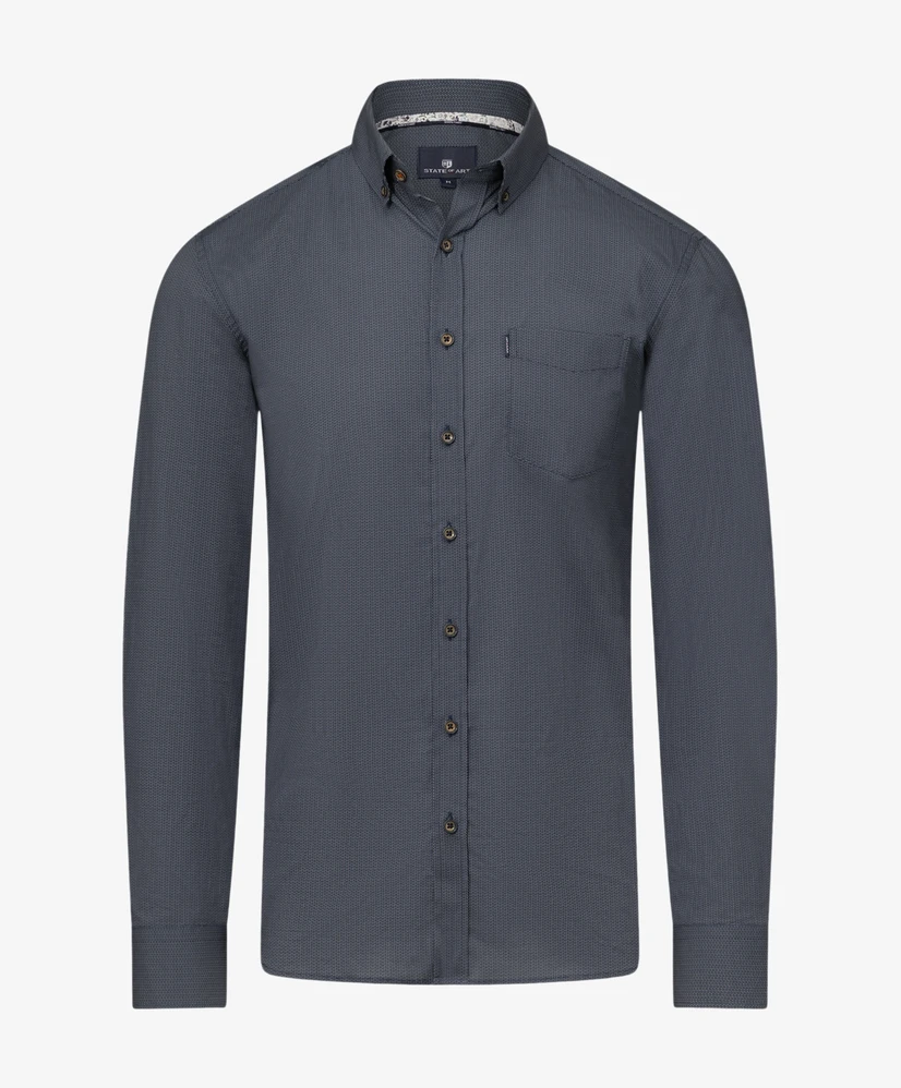 State of Art Overhemd Effen Regular Fit