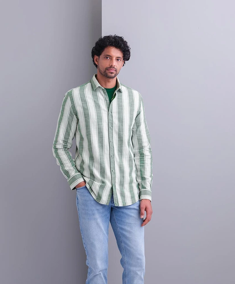 State of Art Overhemd Gestreept Regular Fit