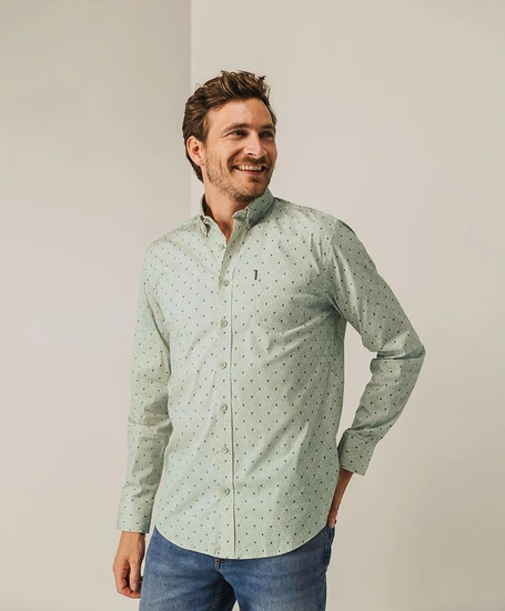 State of Art Overhemd Overall Print Regular Fit