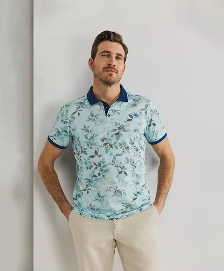 State of Art Polo Bloemenprint