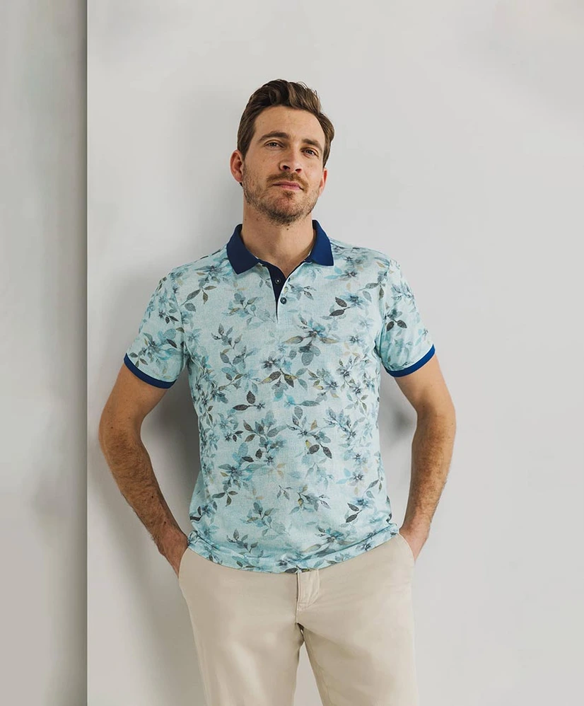 State of Art Polo Bloemenprint