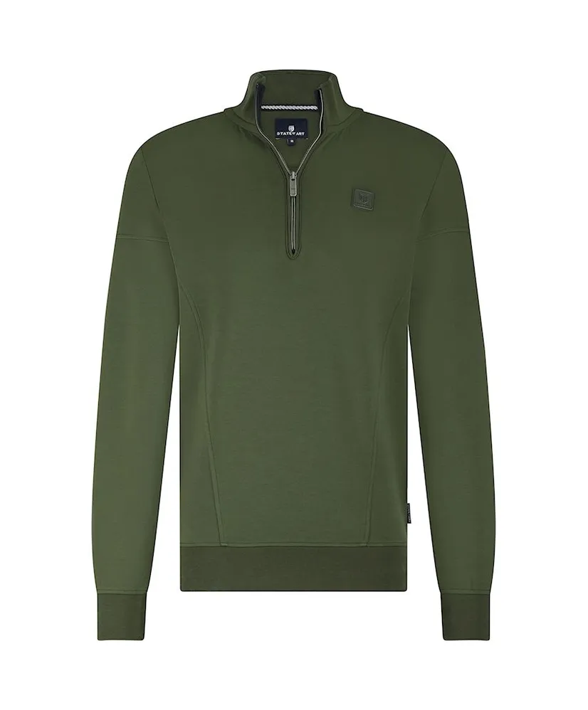 State of Art Trui Half-Zip Effen