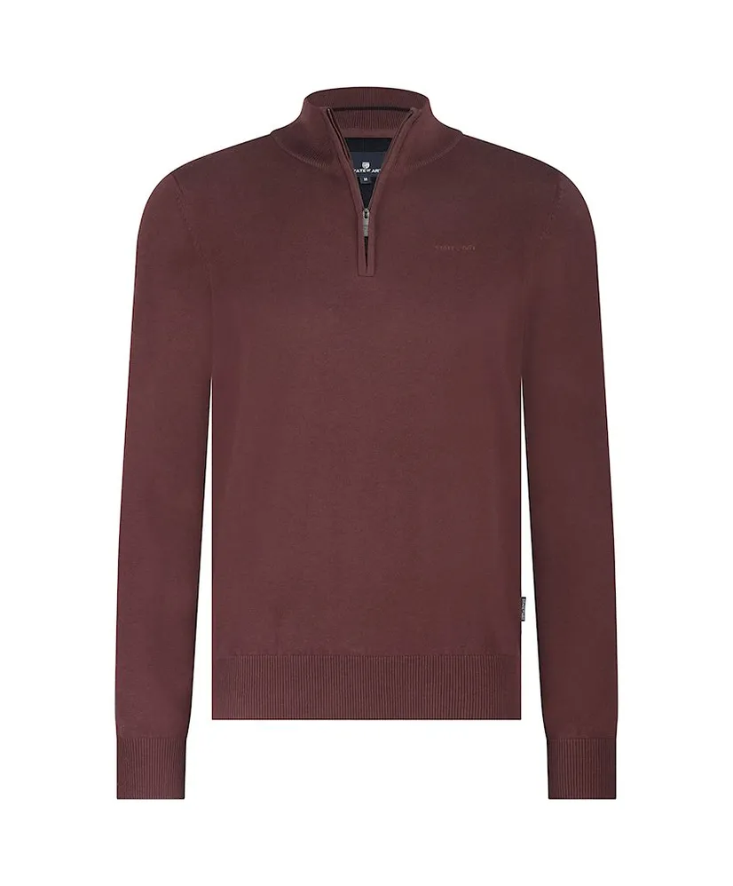 State of Art Trui Half-Zip Effen