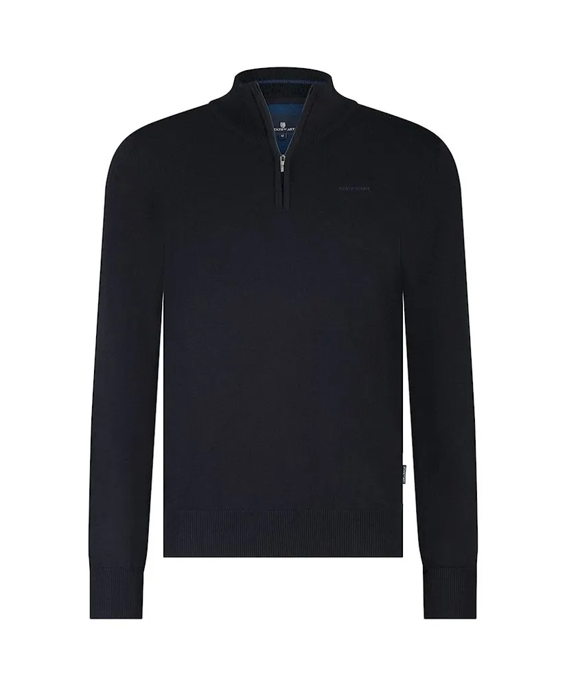 State of Art Trui Half-Zip Effen